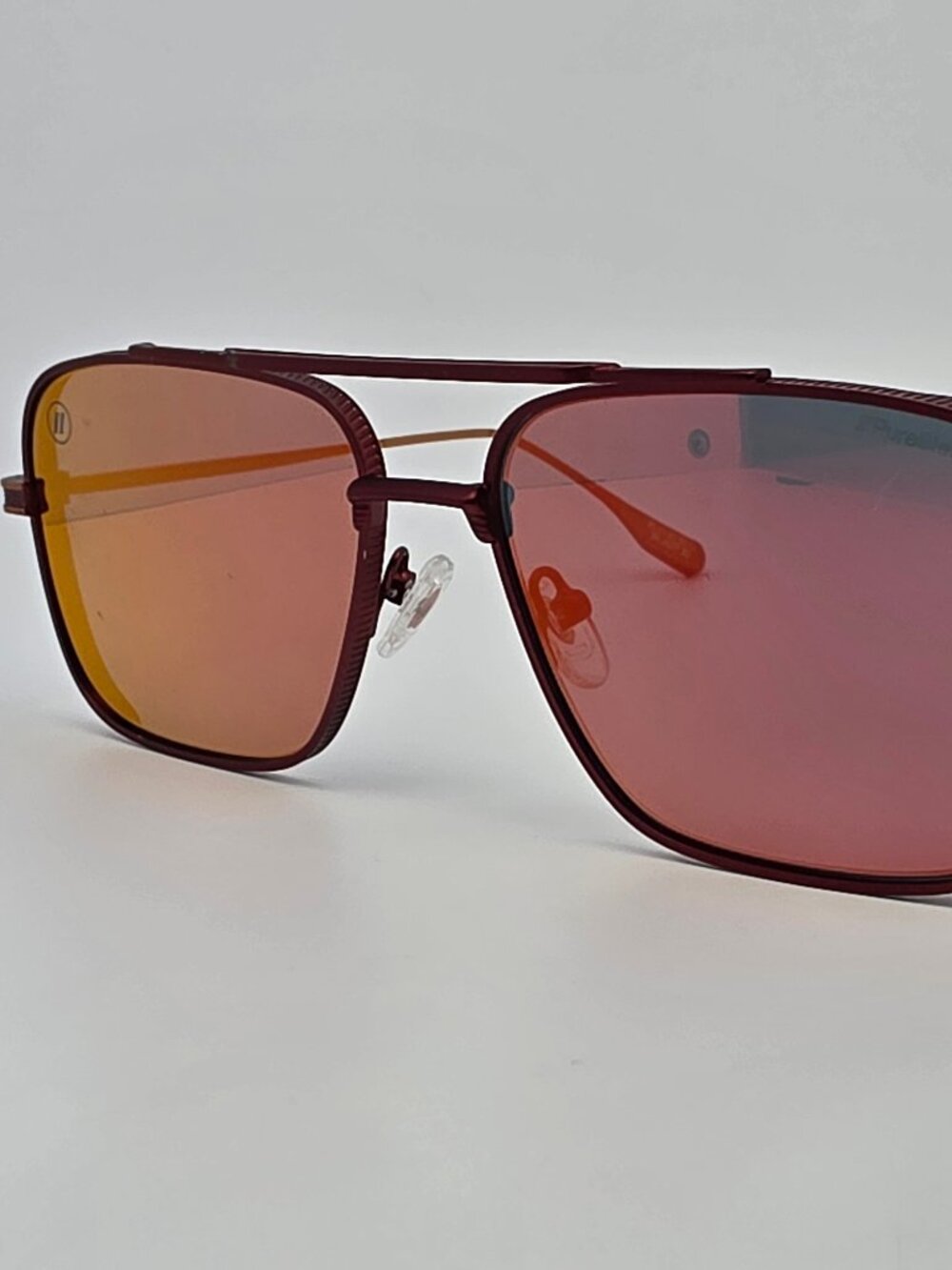 Blenders Phoenix Rodeo 2 Rave Red Frame Polarized Red Mirror Aviator Sunglasses